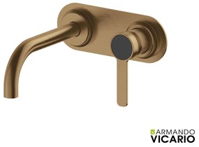 Armando Vicario LUMIERE Μπαταρία νιπτήρος εντοιχισμού 2 οπών Antique Brass