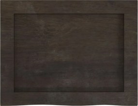 vidaXL Πάγκος Μπάνιου Σκούρο Καφέ 40x30x(2-6) εκ. Επεξεργ. Μασίφ Ξύλο