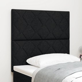 vidaXL Κεφαλάρι Μαύρο με Διαμαντάκια 90 cm Υφασμάτινο, vidaXL Κεφαλάρι Μαύρο με Διαμαντάκια 180 cm Υφασμάτινο