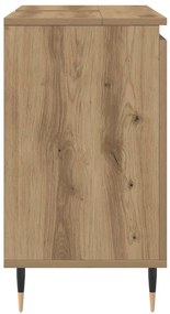 vidaXL Ντουλάπι μπάνιου Δρυς τεχνίτης 58x33x60 cm Κατασκευασμένο ξύλο