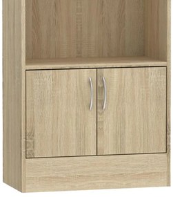 Βιβλιοθήκη Negan sonoma μελαμίνης 60x30x120εκ 60x30x120 εκ.