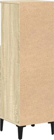 vidaXL Ντουλάπι Μπάνιου Sonoma Δρυς 30x30x100 εκ. Επεξεργασμένο Ξύλο