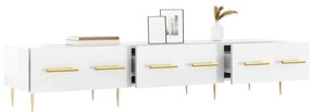 vidaXL Έπιπλο Τηλεόρασης Γυαλ. Λευκό 150x36x30 εκ. Επεξεργασμένο Ξύλο