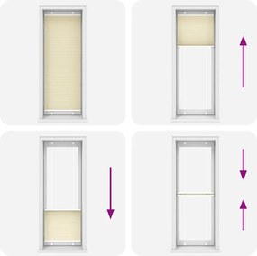vidaXL Πλισέ περσίδα Κρέμα 80x200 cm Πλάτος υφάσματος 79,4 cm
