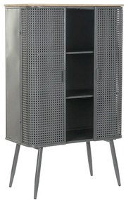 Ράφια DKD Home Decor Φυσικό Γκρι Μέταλλο Ξύλο 2 Ράφια (79 x 39 x 133 cm)