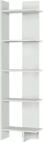 Βιβλιοθήκη Perla Megapap χρώμα λευκό 48x22x170εκ.