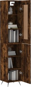vidaXL Ντουλάπι Καπνιστή δρυς 34,5x34x180 εκ. από Επεξεργασμένο Ξύλο