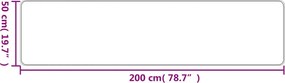 vidaXL Χαλί Διάδρομος Εμφάνιση Σιζάλ Ανθρακί 50 x 200 εκ.