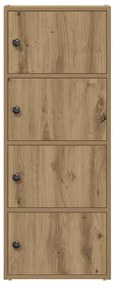 Βιβλιοθήκη Αρτισιανή Δρυς 40x24x102 εκ. Επεξ. Ξύλο - Καφέ