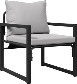 vidaXL Εξωτερικά Έπιπλα 4 pcs 2-Αριθμός καθισμάτων Ανοιχτό γκρι