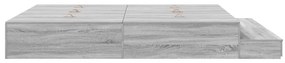 vidaXL Κρεβάτι με αποθηκευτικό χώρο Γκρι sonoma 236.5 x 180 x 31.5 εκ