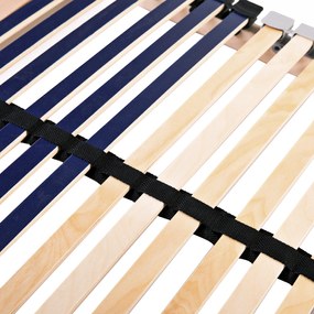 vidaXL Βάση κρεβατιού με λάμες Καστανό 120 x 190 εκ Στερεό Ξύλο Μηλιάς