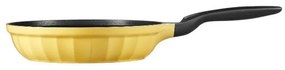 BUYDEEM CP151, 25 cm, Γυάλινο καπάκι, Χυτό αλουμίνιο, Χωρίς PFOA, Αντικολλητική επίστρωση, Κίτρινο