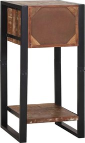 vidaXL End Table Πολύχρωμο 40 x 40 x 80 cm Στερεό Ανακτηθέν Ξύλο