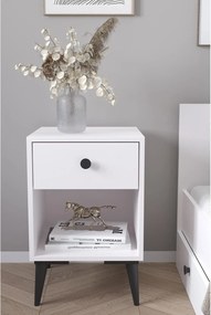 Κομοδίνο ArteLibre AMARI Λευκό Μοριοσανίδα 43x43x67.5cm