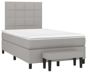 ΚΡΕΒΑΤΙ BOXSPRING ΜΕ ΣΤΡΩΜΑ ΑΝΟΙΧΤΟ ΓΚΡΙ 120X200 ΕΚ. ΥΦΑΣΜΑΤΙΝΟ 3136581