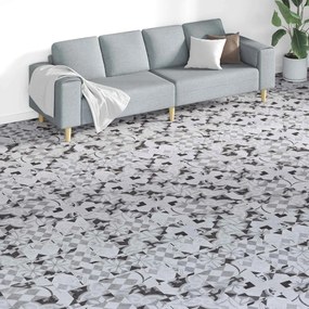 vidaXL Πλάκες Δαπέδου 18 pcs Γκρι 5,26 τ.μ. PVC