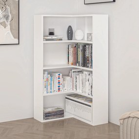 Βιβλιοθήκη Λευκό AGUN 60x20x118