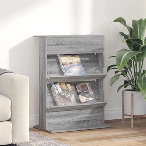 vidaXL Ράφι Περιοδικών Γκρίζο Σονομα 70 x 41 x 96 εκ.