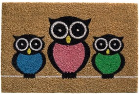 Πατάκι Εισόδου Ruco Print 417 Owls 40X60cm Beige-Multi Sdim 40Χ60