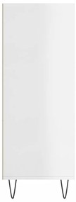 vidaXL Βιβλιοθήκη Γυαλιστερό Λευκό 69,5x32,5x90 εκ. Επεξεργασμένο Ξύλο