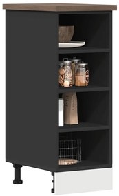 vidaXL Ντουλάπι Δαπέδου Riga Μαύρο 30x44,5x81,5 εκ. Μοριοσανίδα