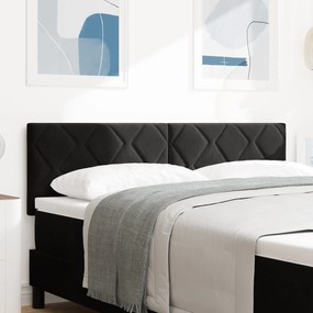 vidaXL Κεφαλάρι Σχεδίαση Διαμαντιών Μαύρο 160 εκ Βελούδο