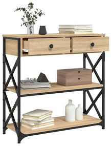 vidaXL Τραπέζι Κονσόλα Sonoma Δρυς 75 x 28 x 75 εκ. Επεξεργασμένο Ξύλο
