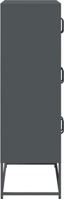 vidaXL Highboard Ανθρακί 68x39x123 cm Χάλυβας