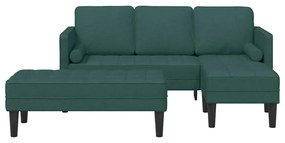 vidaXL Σετ Καναπέ 2 pcs Σκούρο Πράσινο 173 x 131 x 67 εκ ύφασμα