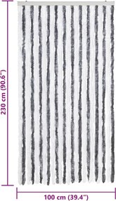 vidaXL Σήτα Εντόμων Γκρι / Λευκό 100 x 230 εκ. από Σενίλ