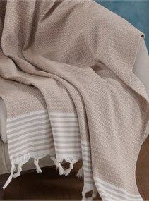Stewehome Μονό κάλυμμα πολυθρόνας με φούντες από βαμβάκι 150x180 cm