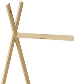 Κρεβάτι παιδικό Lalitto τύπου Montessori με 2 συρτάρια ξύλο πεύκου φυσικό 90x190 εκ. 90x190x170 εκ.