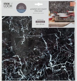 Αυτοκόλλητα Πλακάκια (Σετ 2τμχ) S-D Marble 150538B Black