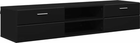 vidaXL Ξύλινο Ντουλάπι 150 x 39 x 30 εκ Μαύρο Επεξεργασμένο Ξύλο