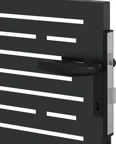 vidaXL Πύλη Κήπου Μαύρο 85 x 100 cm Ατσάλι με Επικάλυψη Πούδρας