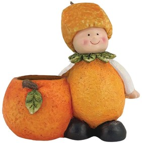 Κασπώ Φρούτο Πορτοκάλι 06-00-24569 18,5x10,5x18cm Multi Marhome Polyresin, Felt