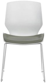 Καρέκλα γραφείου επισκέπτη Genuine PP λευκό-γκρι 47x52x85 εκ.