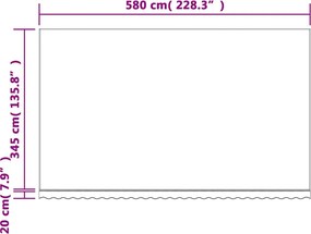 vidaXL Ανταλλακτικό Ύφασμα Τέντας Πολύχρωμο 580x345 εκ. Πολυεστέρας