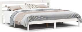 vidaXL Σκελετός Κρεβ. Χωρίς Στρώμα Λευκό 180x200 εκ Μασίφ Πεύκο