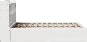 vidaXL Σκελετός Κρεβ. Χωρίς Στρώμα Λευκό 140x190 εκ Μασίφ Πεύκο