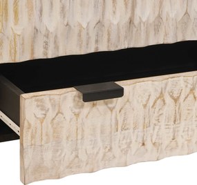 vidaXL Highboard με πόρτα Λευκό Φινίρισμα Καθαρισμού 60 x 33 x 100 εκ.