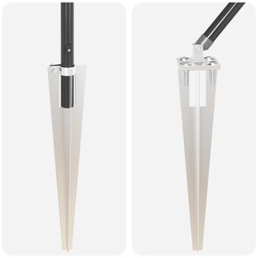 vidaXL Πυλώνες φence  με σφήνα 26 τμχ Ø32 mm 80 cm Γαλβανισμένο χάλυβα