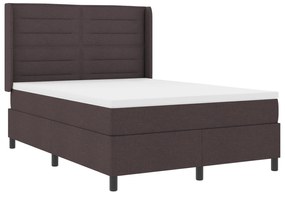 vidaXL Κρεβάτι Box Spring με Στρώμα Καφέ 140x190 εκ.