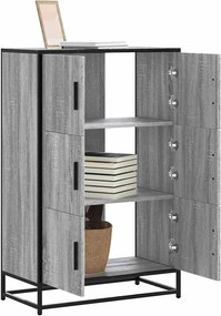 vidaXL Highboard Grey Sonoma Κατασκευασμένο ξύλο και μέταλλο