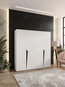 Ντουλάπα Piano Τετράφυλλη-Λευκό-Χωρίς καθρέπτη