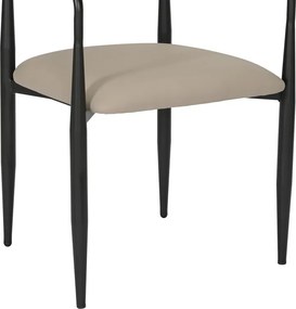 Πολυθρόνα Kalone pakoworld pu σε γκρι-μπεζ απόχρωση 56x55x78εκ