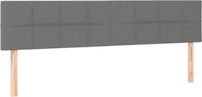 vidaXL Κρεβάτι Boxspring με Στρώμα Σκούρο Γκρι 120x190 εκ Υφασμάτινο