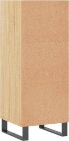 vidaXL Ντουλάπι Sonoma Δρυς 34,5x32,5x90 εκ. από Επεξεργασμένο Ξύλο