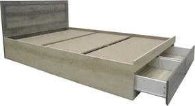 Κρεβάτι μονό Olympus pakoworld με συρτάρι castillo toro 100x200εκ